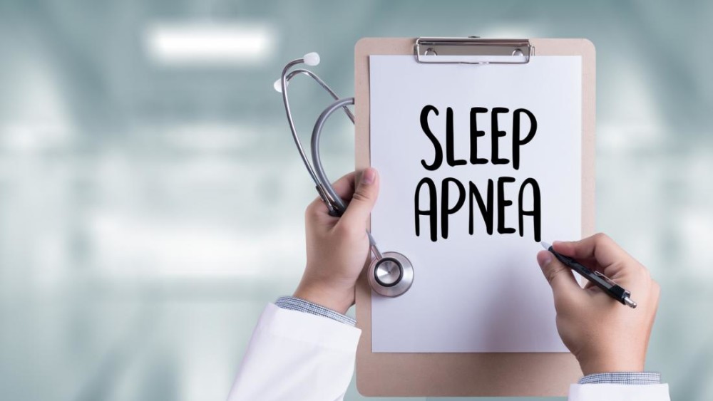 a sign with sleep apnea written on it